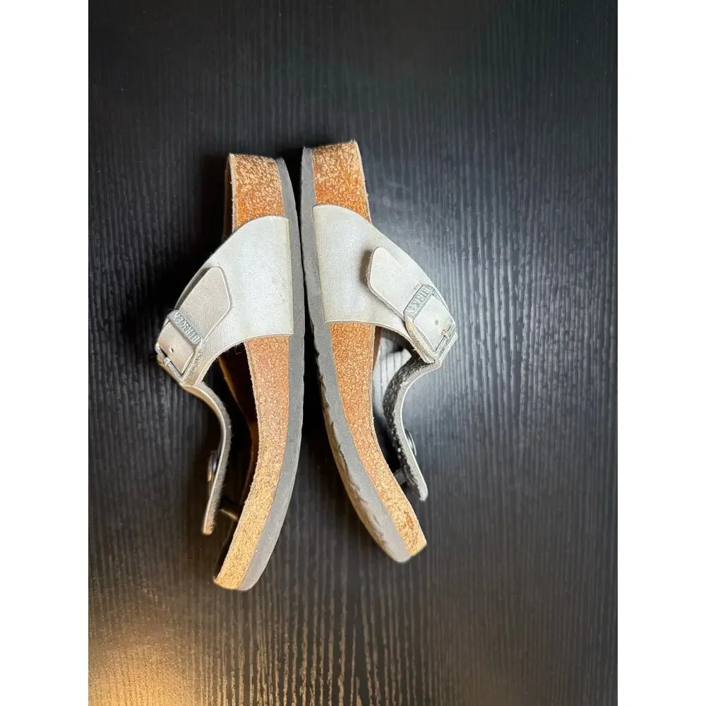 Birkenstock Gizeh Kids Stone Gray Birko-Flor Sandals EU 31 US C13 Thong